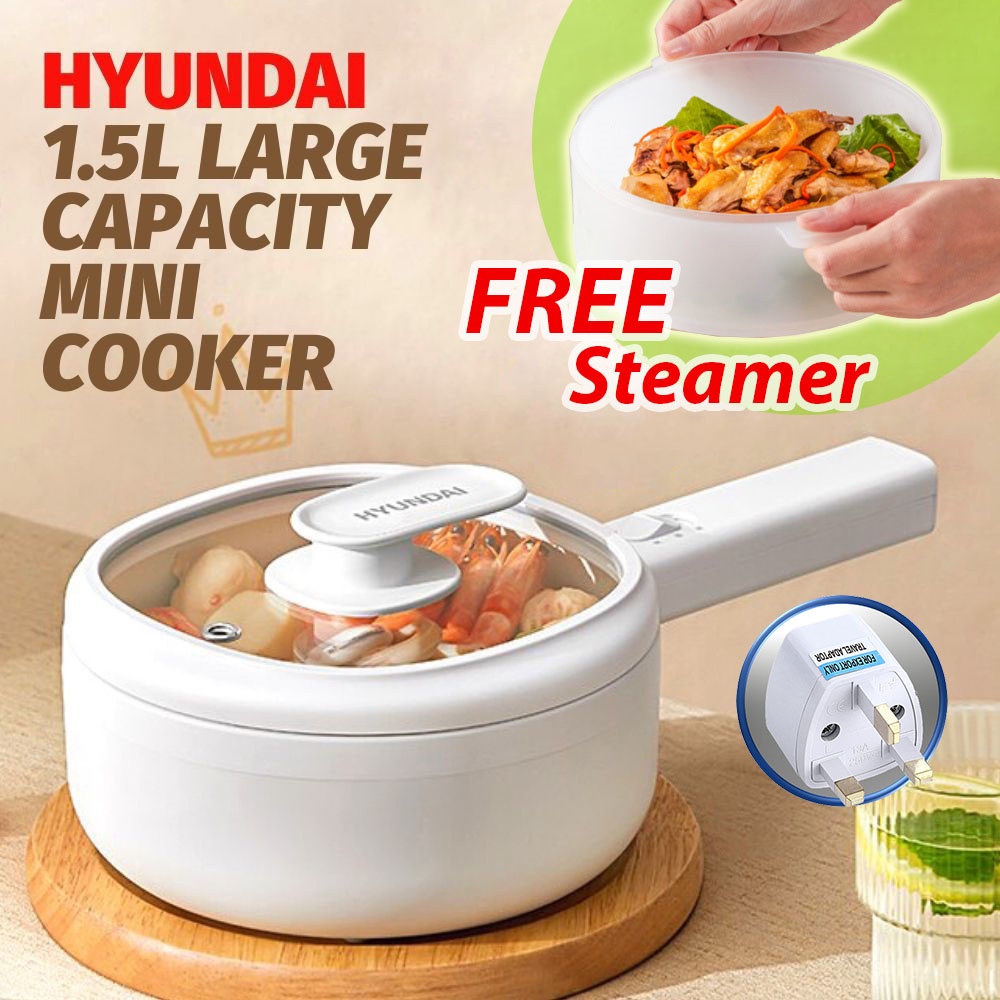 Hyundai 1.5L Multifunctions Electric Mini Cooker 700w Smooth Handle