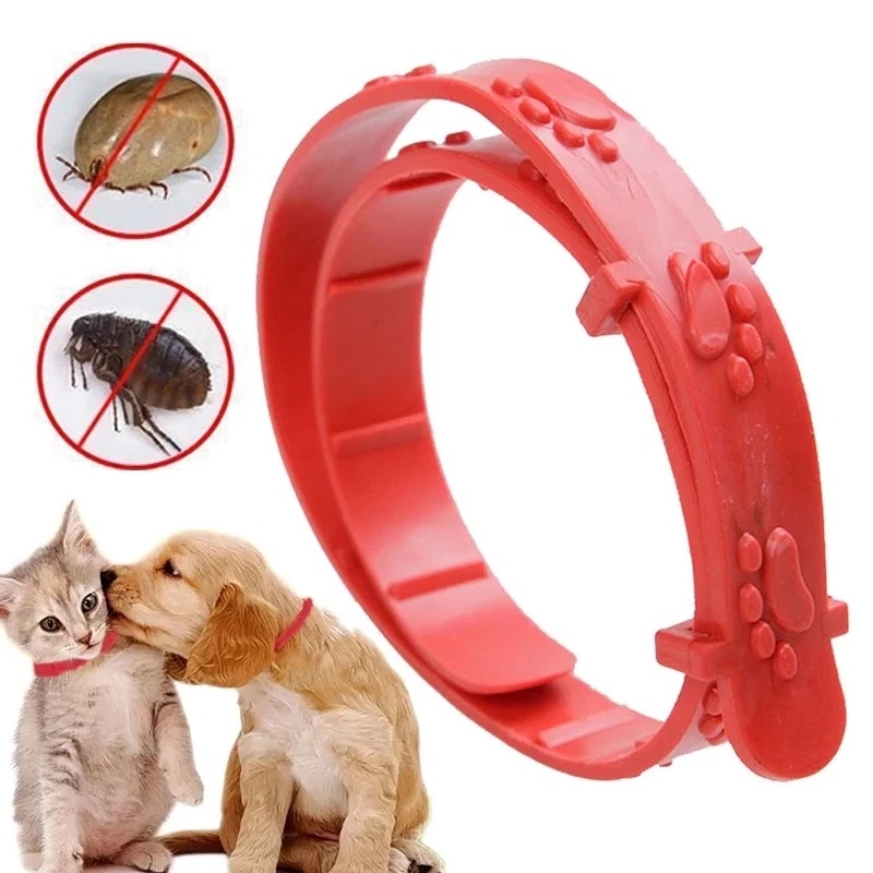 Rubber Dog Cat Pest Control Collar Adjustable Anti Flea Tick Lice Pet Neck Collar Kill Ticks