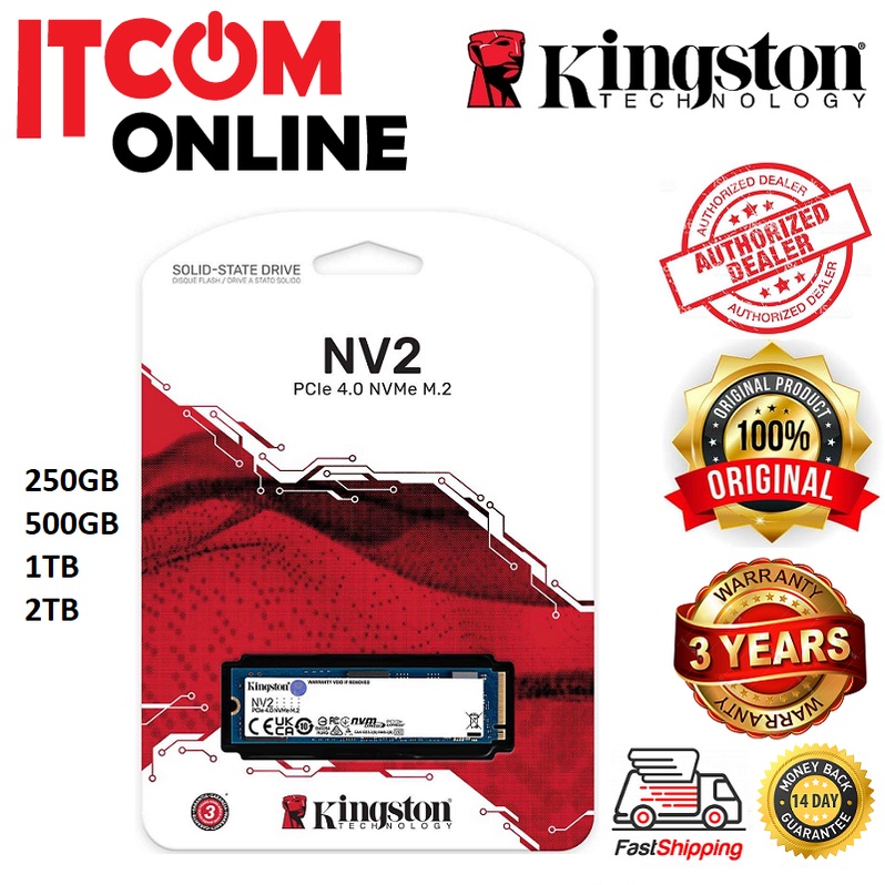Kingston SSD 250GB NV2 PCIe NVMe M.2 SNV2S/250G