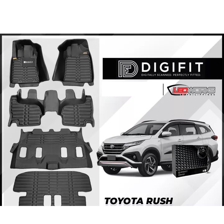 TOYOTA RUSH 7 SEATER 2019-2021 Digifit Premium Car Matting /Floorliner ...