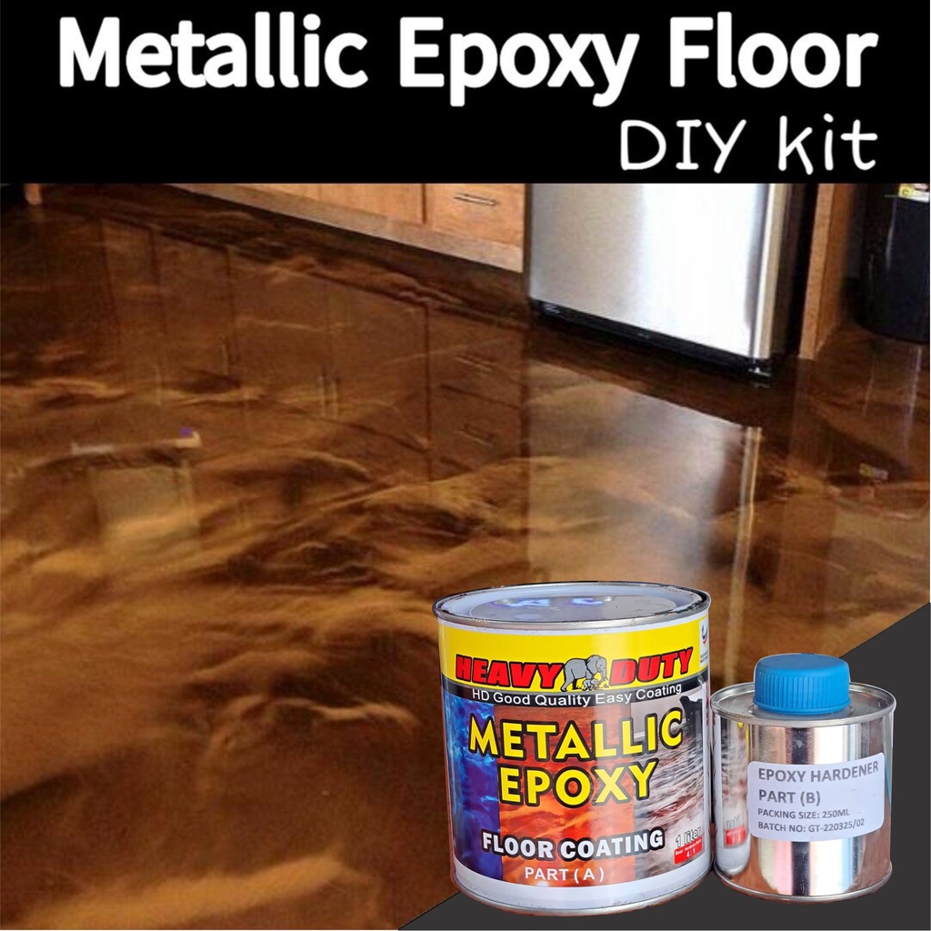 Metallic Epoxy Paint 1L METALLIC EPOXY FLOOR PAINT HEAVY DUTY