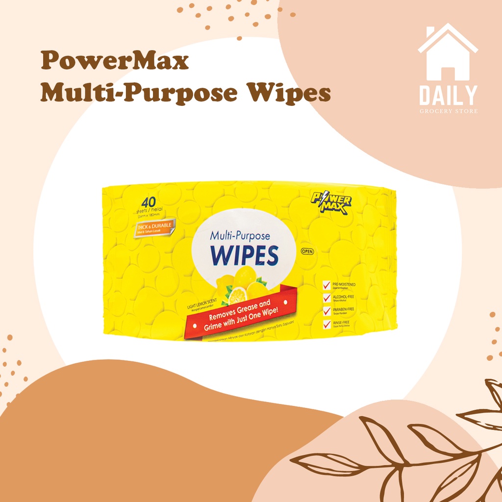 Cosway PowerMax MultiPurpose Wipes 40 sheets_08151 Shopee Malaysia