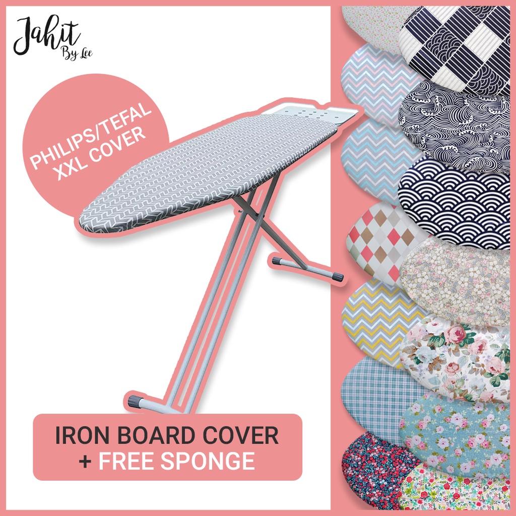 XXL Iron Board Cover (150cm x 57cm) FREE Separate 4mm Sponge 100