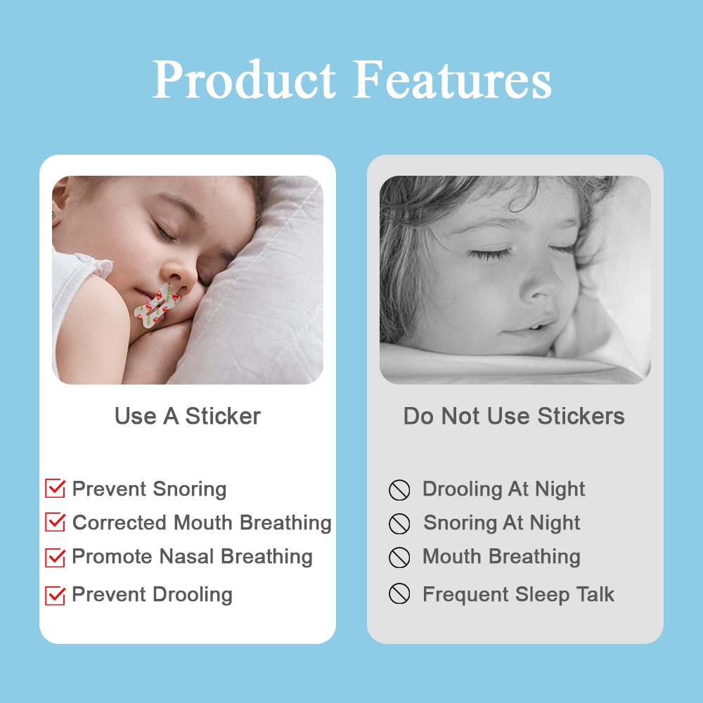 30Pcs/Box Anti-Snoring Stickers For Children Adult Night Sleep Lip Nose ...