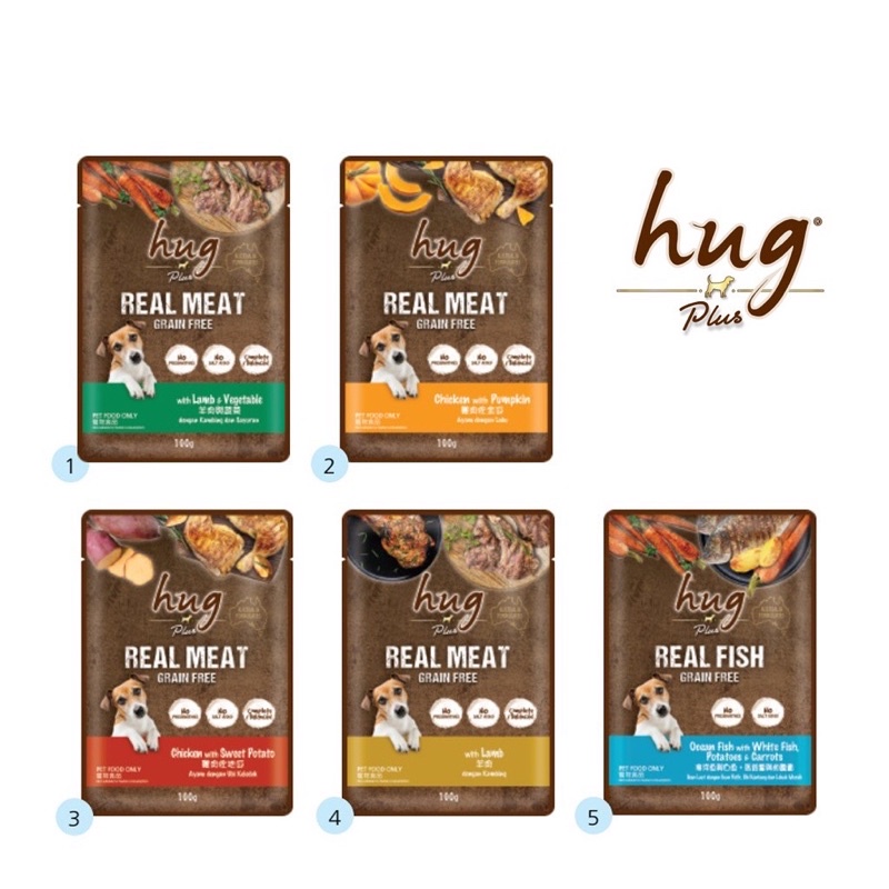 Hug Dog Wet Food Pouch 100g | Shopee Malaysia