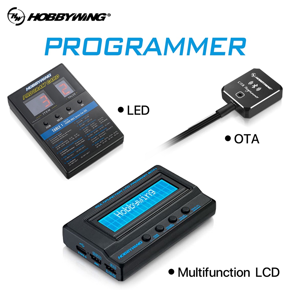 HOBBYWING Program Card LCD/LED/OTA ESC Programming Box Multifunction ...