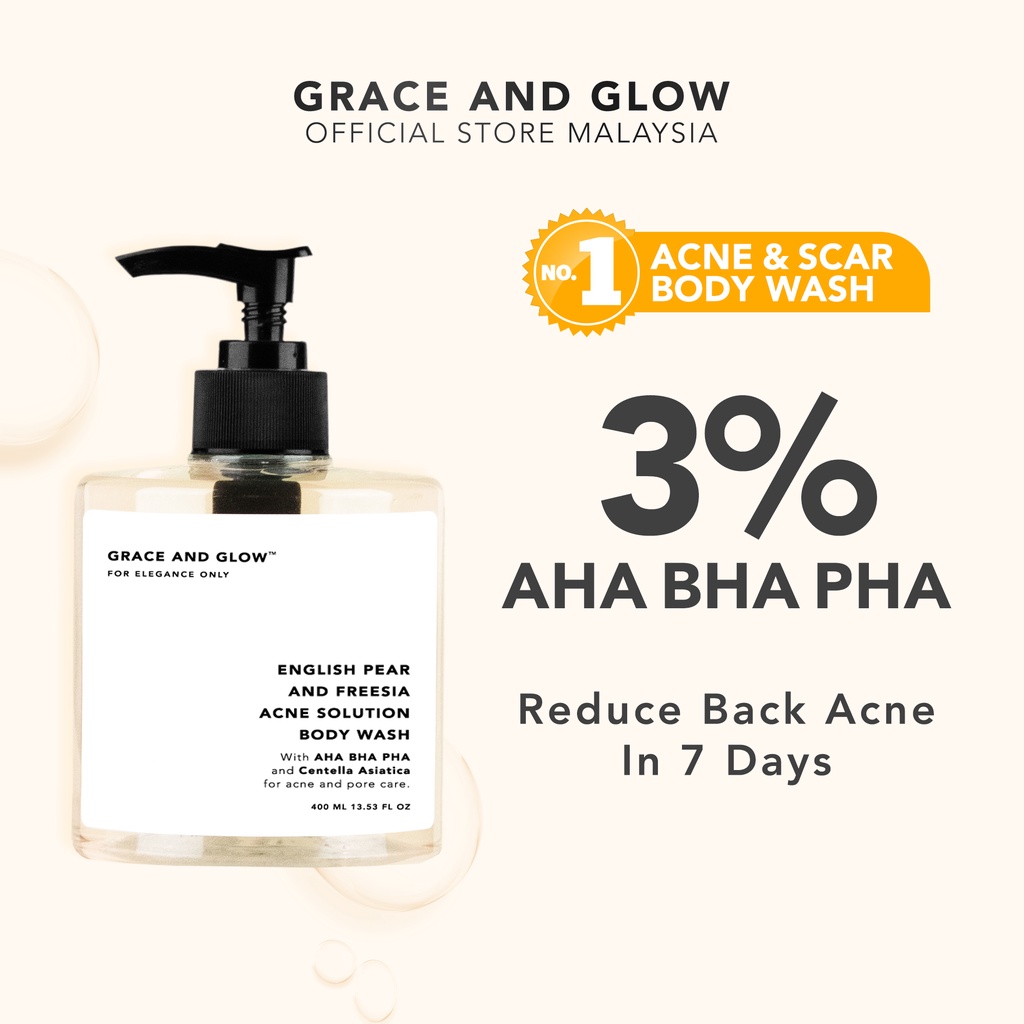 Grace and Glow English Pear & Freesia Body Wash Perfume Shower Gel