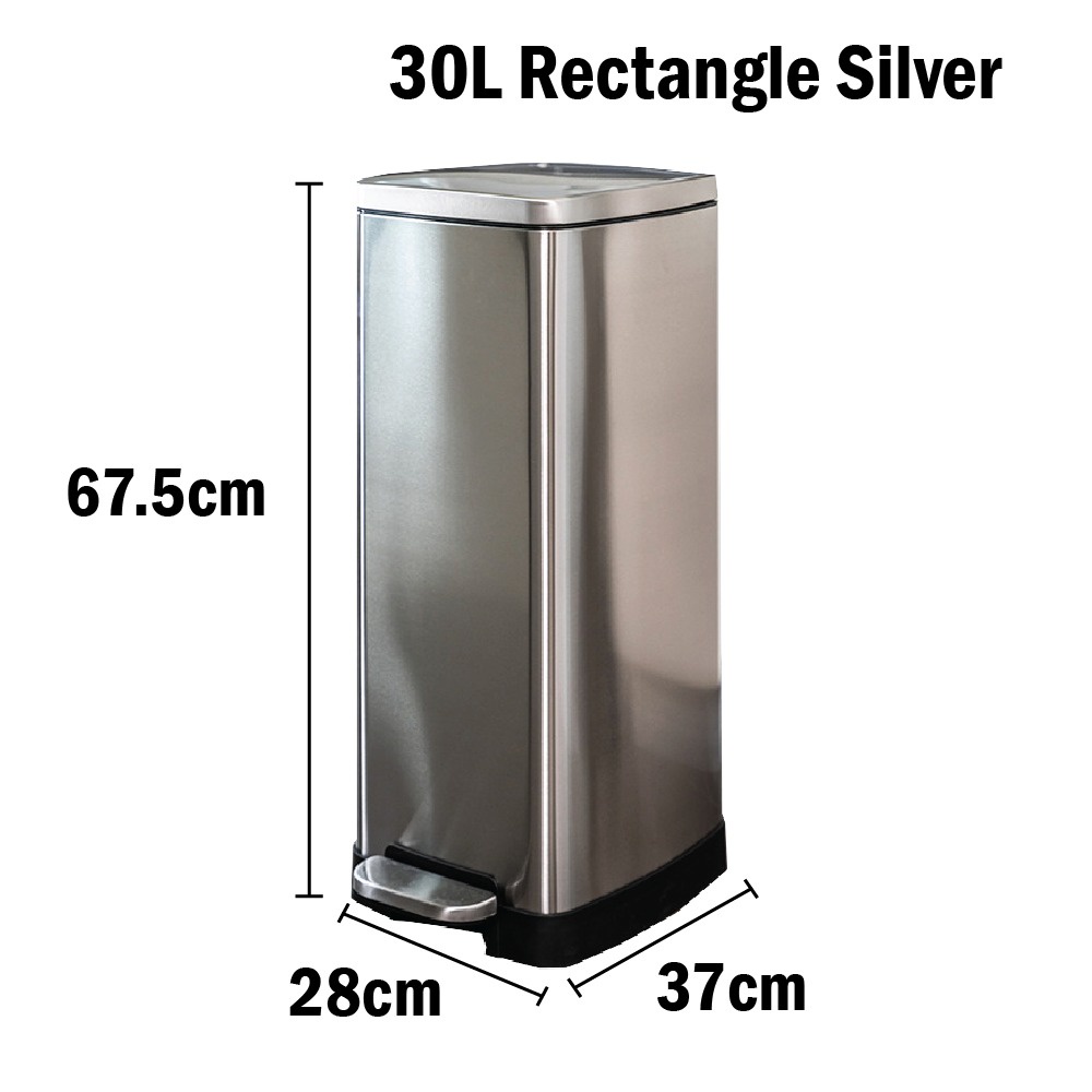 Tong sampah bertutup besar Dustbin kitchen large 50L 30L Pedal smart ...