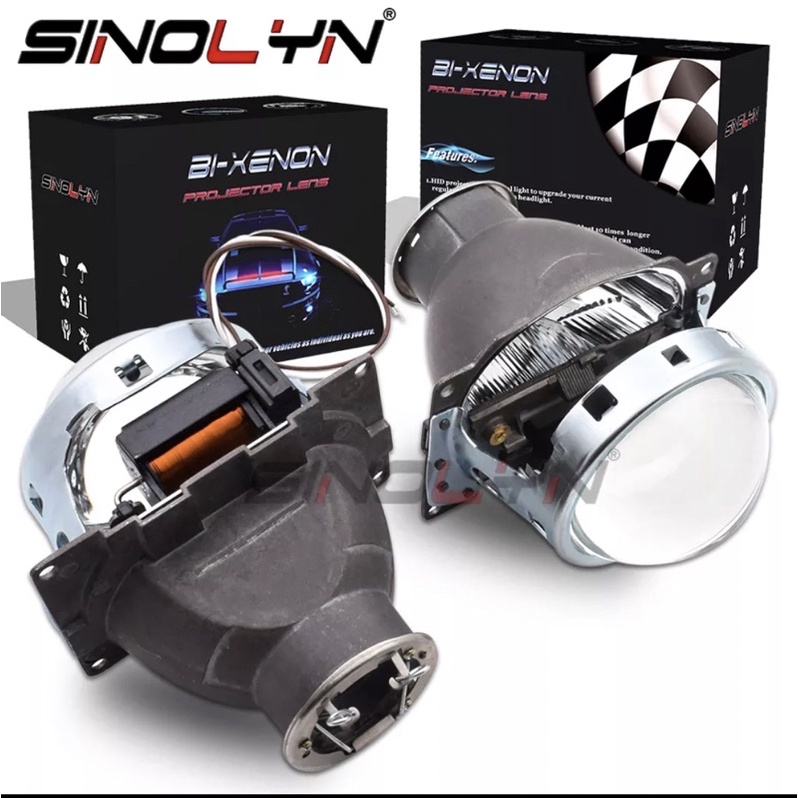 thumbnail image 2 of SINOLYN 2.5" MH1 Bi-Xenon Projector Lens Retrofit Kit – For BMW E46 Halogen Headlights – H1 Bulb Fitment 2 of 6