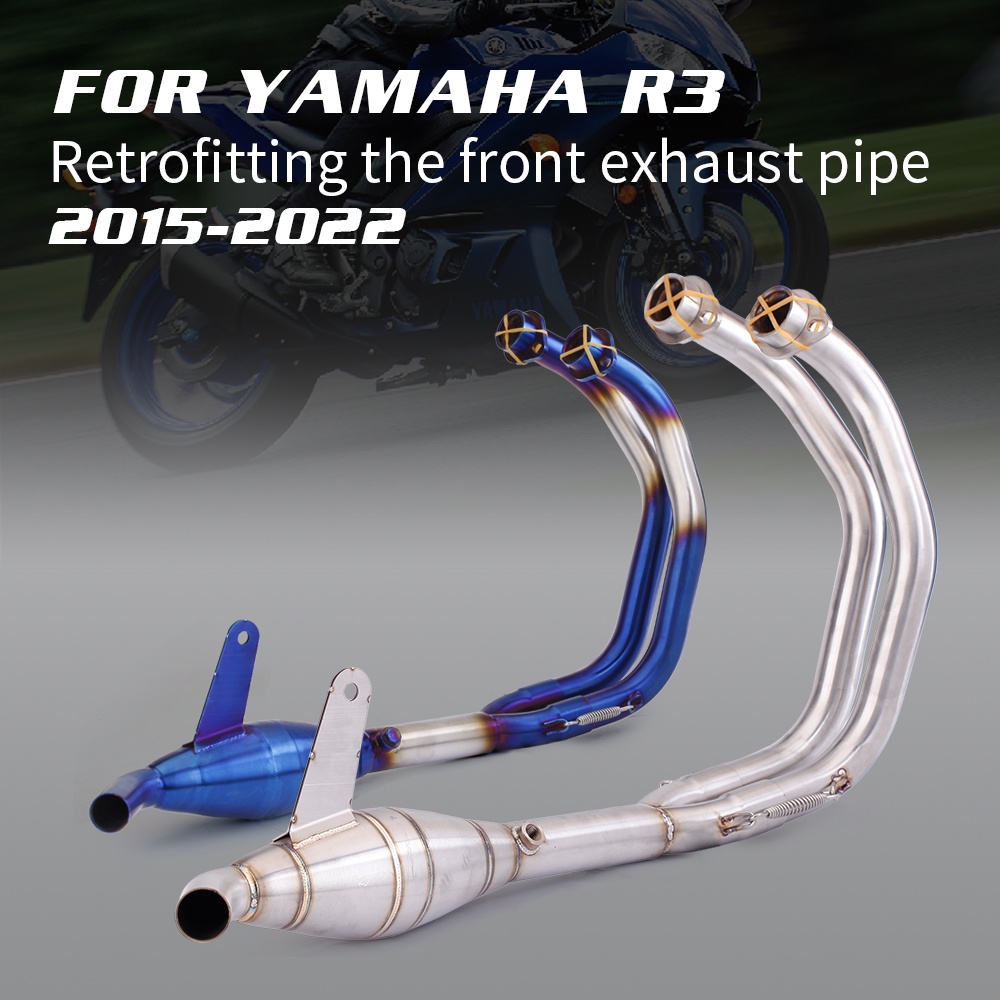 Header Pipe for YZF-R25 YZF-R3 MT03 With Catalytic Silencer Motorcycle ...