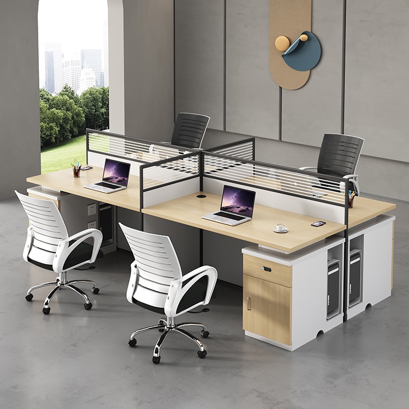 4 positions, desks, computer desks in company offices, desk and chair ...