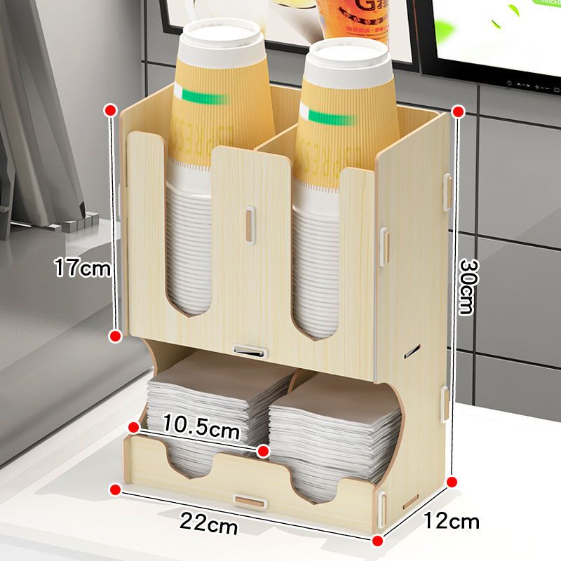 Wooden Cup Holder Cup Puller Bar Storage Pipette Stand Disposable Paper