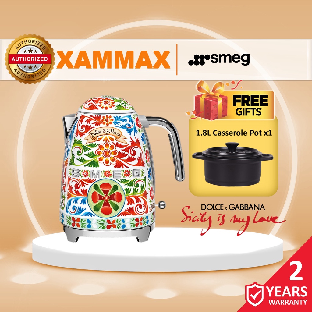 Smeg Kettle KLF03DG Dolce & Gabbana D&G Mediterranean Sicily Is