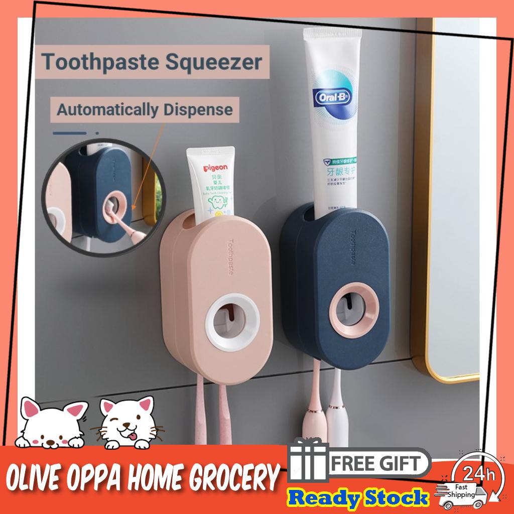 【Ready Stock】2 in 1 Automatic Wall Mounted Toothpaste Squeezer ...