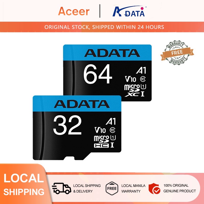 Original ADATA Micro SD card A1 Class 10 64gb 32gb TF usb flash memory