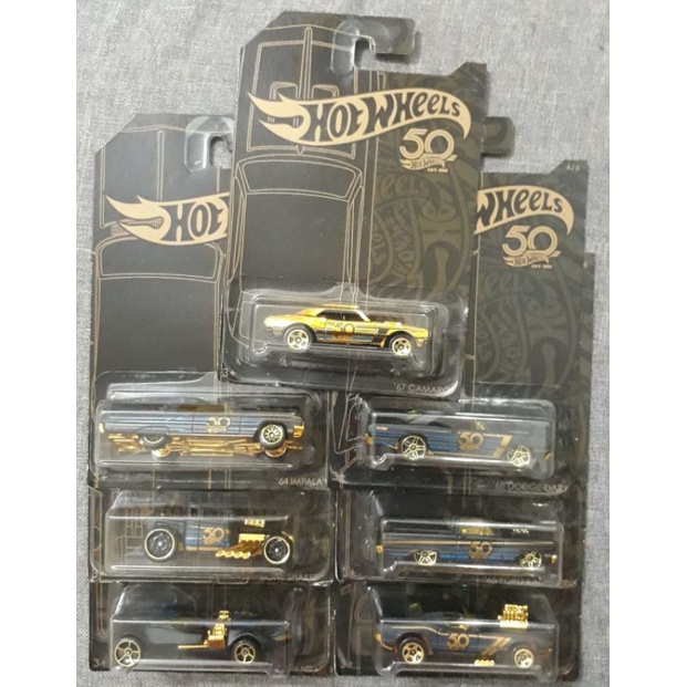 Hot Wheels 50th Anniversary Black And Gold Complete Set Shopee Malaysia 4663