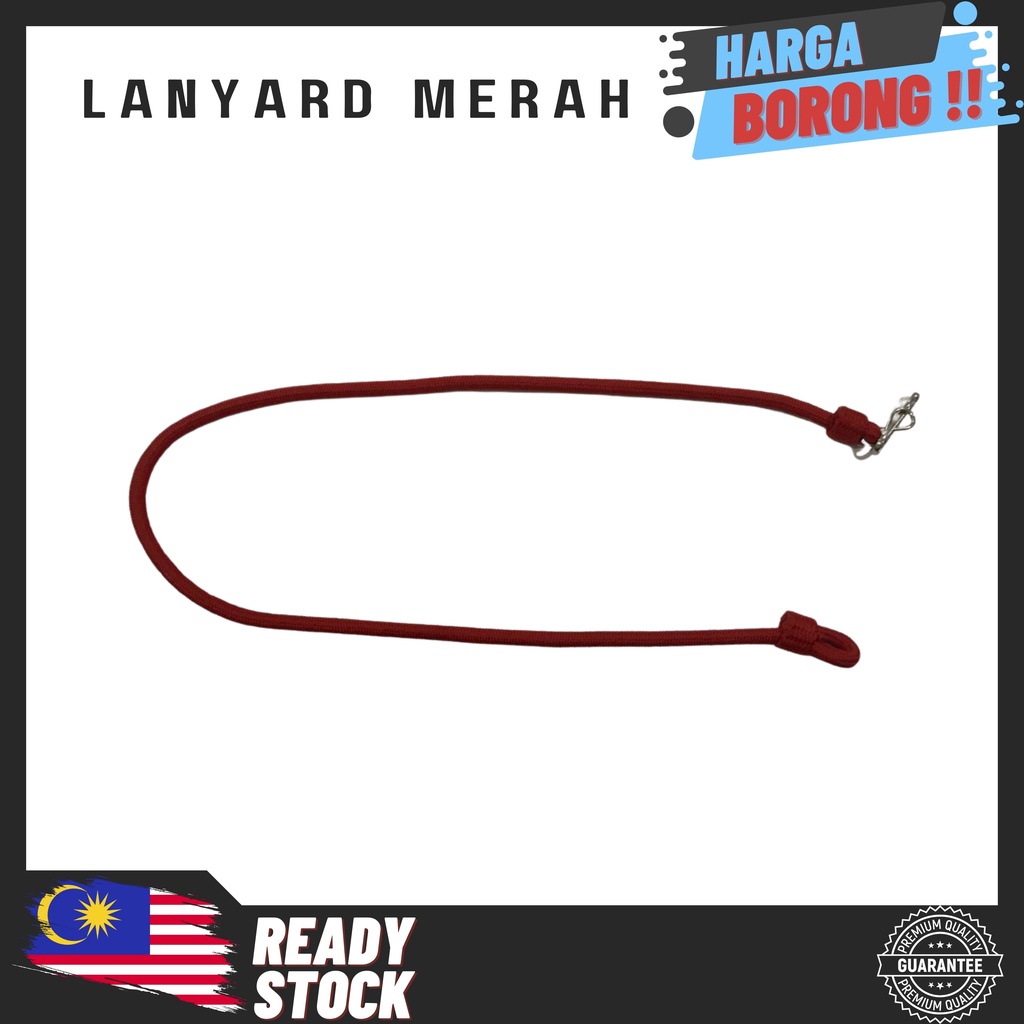 LANYARD | RED | TALI MERAH | KOKURIKULUM SEKOLAH | ACCESSORIES ...