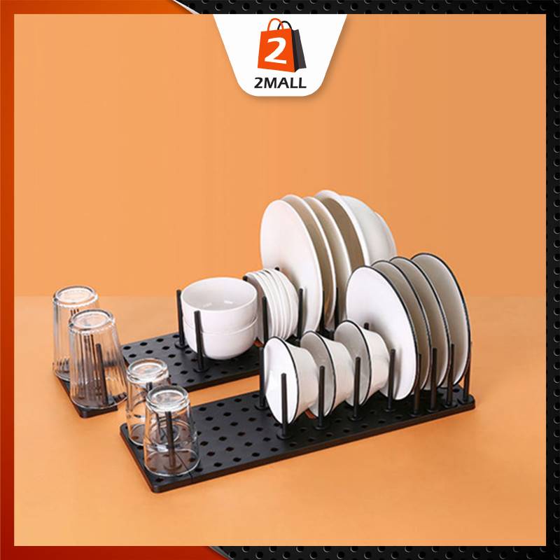 2MALL Retractable Draining Bowl Rack Non-Slip Dish Storage Rack ...