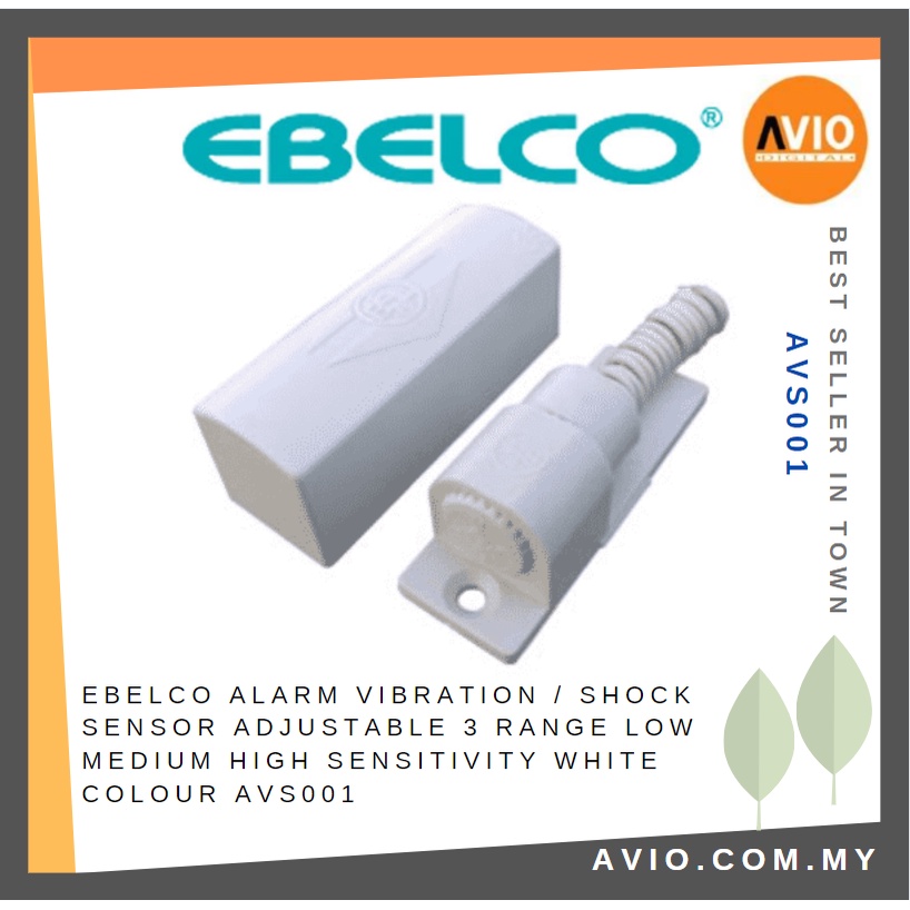 Ebelco Alarm Vibration Shock Sensor Adjustable Sensitivity 3 Range Low 