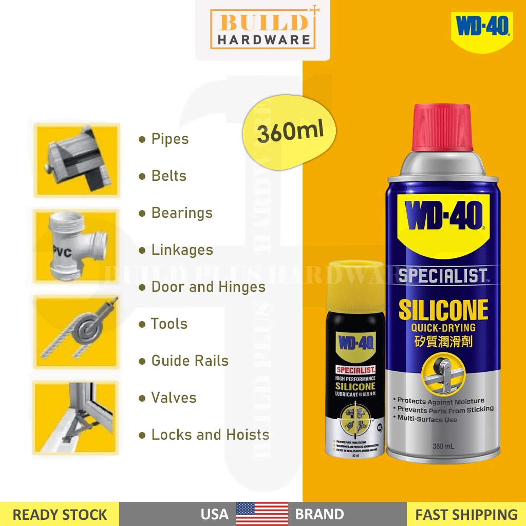 WD40 SERIES ANTIRUST MULTIPURPOSE LUBRICANT SPRAY 277ML,382ML/SILICONE  LUBRICANT/DEGREASER/WHITE LITHIUM GREASE