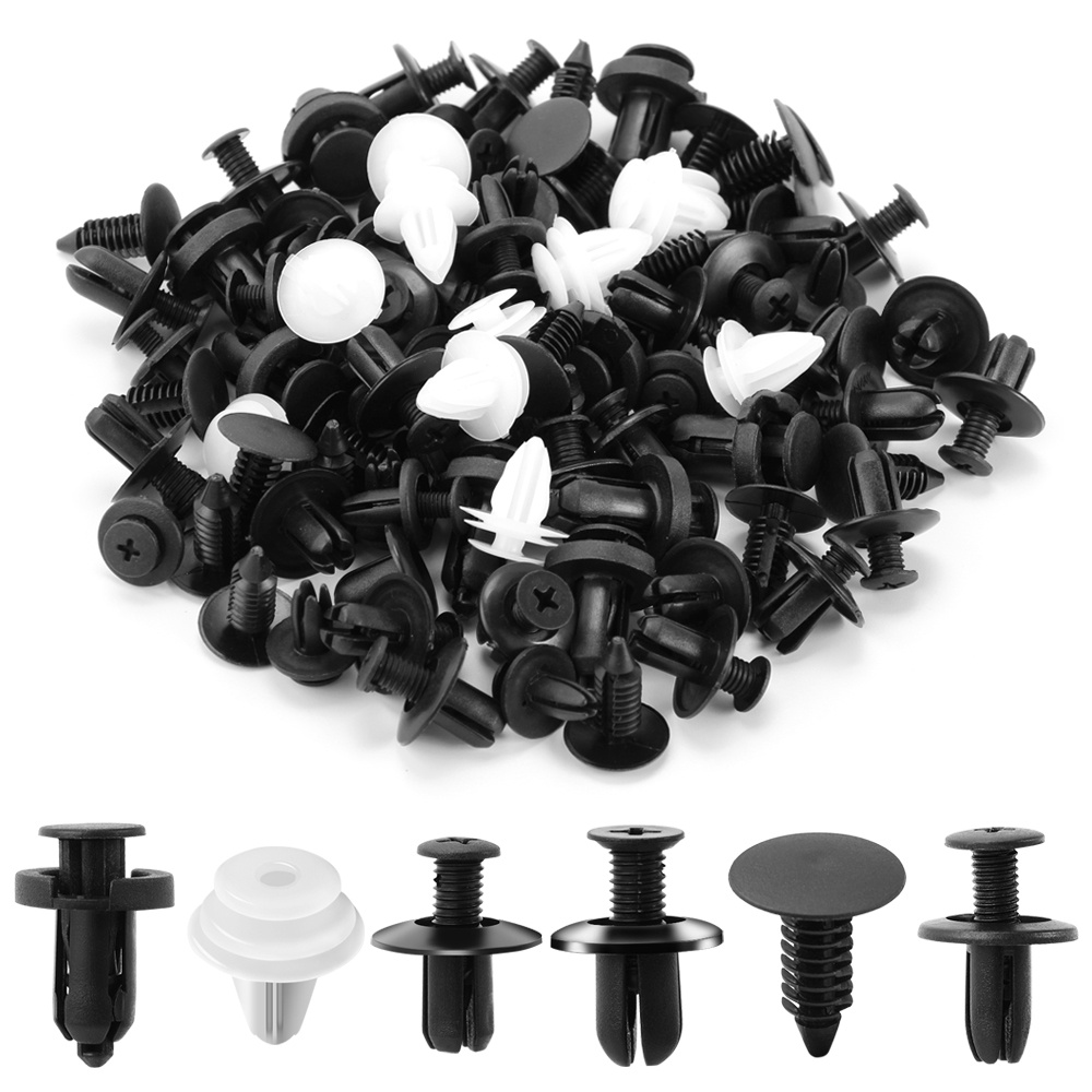 6 Size 100pcs Auto Fastener Clip Mixed Fastener For Audi A1 A2 A3 A4 A5 ...