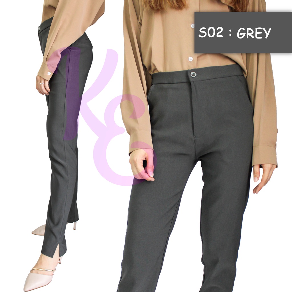 (KIKI)LADY/WOMEN LONG SLACK FORMAL OFFICE WEAR PANTS STRAIGHT CUT WORK ...