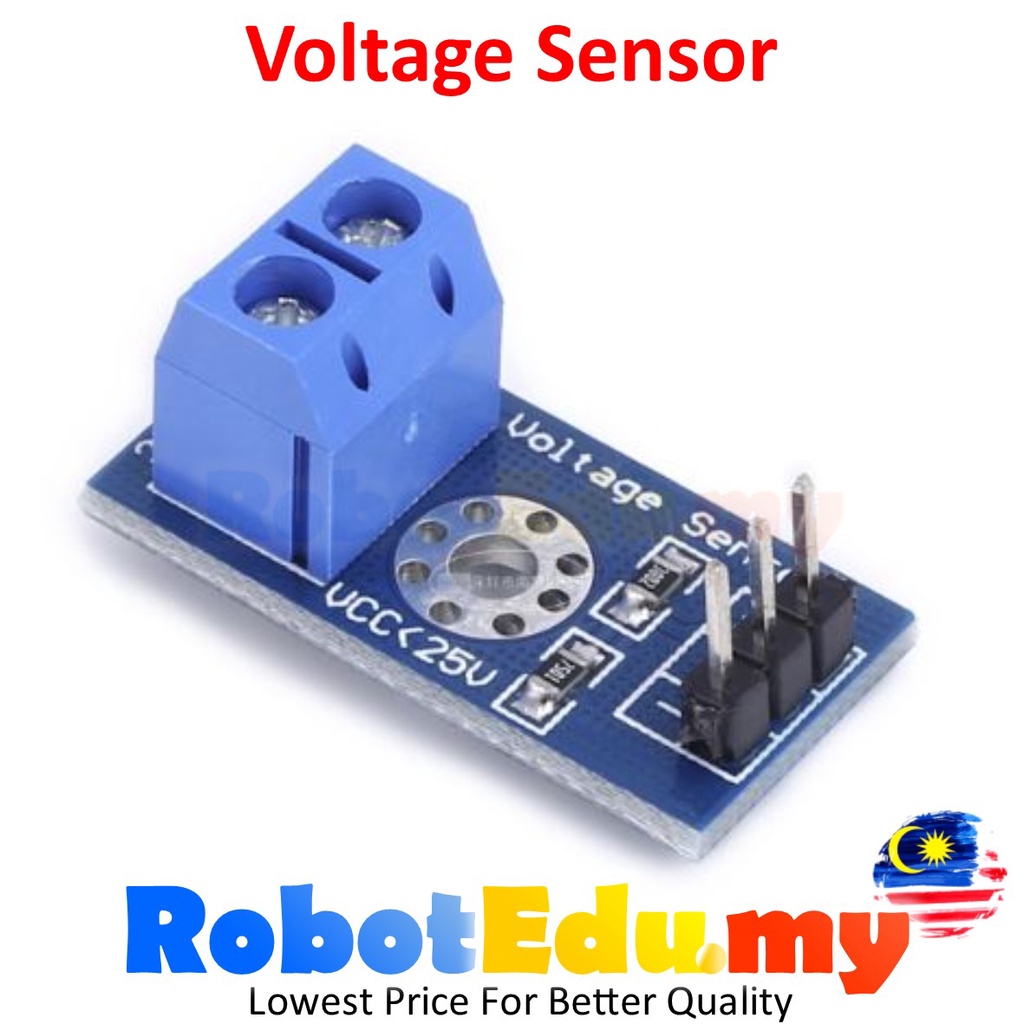 DC 0V to 25V Voltage Volt Sensor Reader Measure Module B25 (3.3V = 0- 16.5V  / 5V = 0-25V) for Arduino NodeMCU Wifi IoT