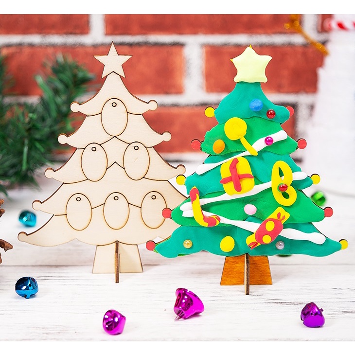 2022 Christmas Craft | Preschool DIY Wooden Christmas Tree Decoration ...