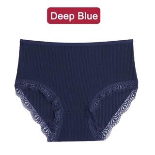 FINETOO Cotton Thong Ladies Panty Underwear (Deep Blue