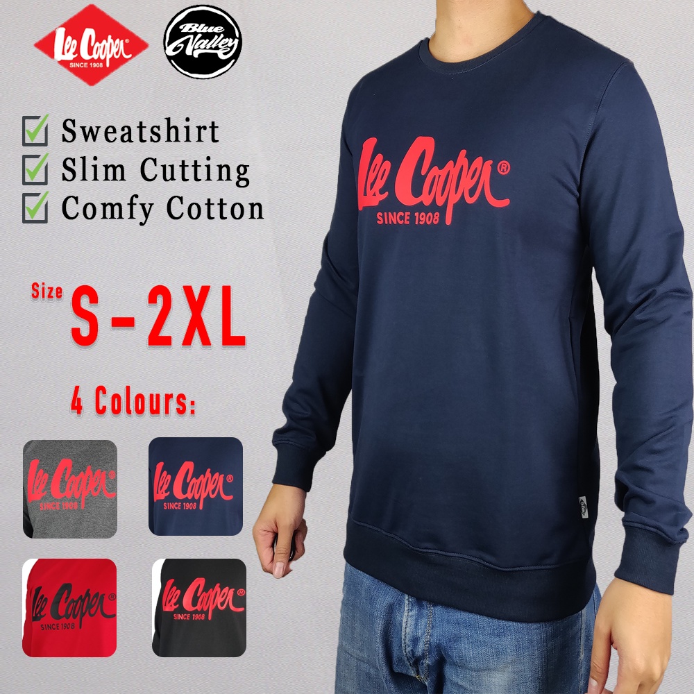 Lee cooper fleece 2024 crew sweater mens