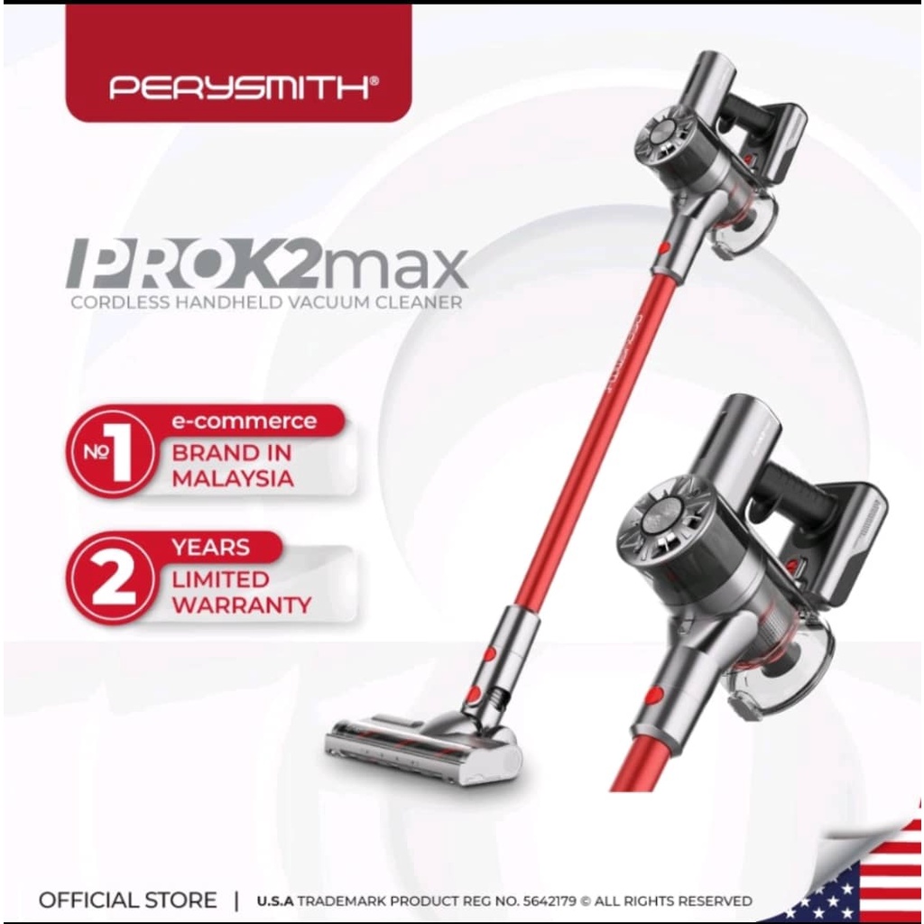 PerySmith Cordless Vacuum Cleaner Kaden Series Pro K2 Max (Portable