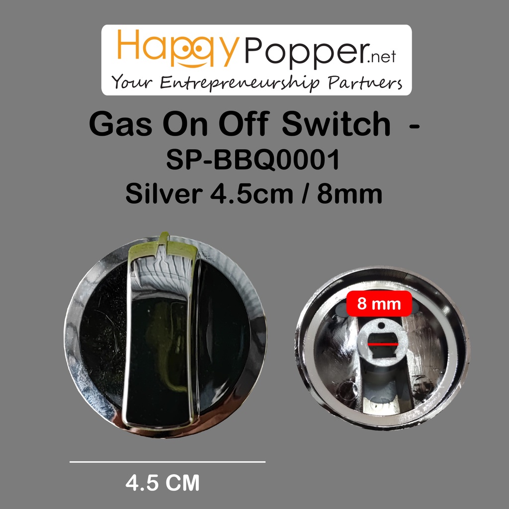 Happypopper Part Gas On Off Switch 4.5cm / 8mm BBQ Grill Deep Fryer ...