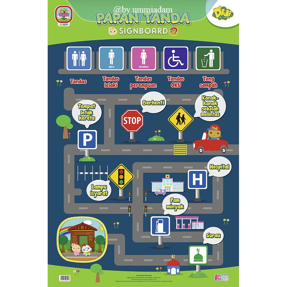 KIDS PRIMA ~ POSTER Pembelajaran DIDI & FRIENDS: Abjad / Alphabets ...