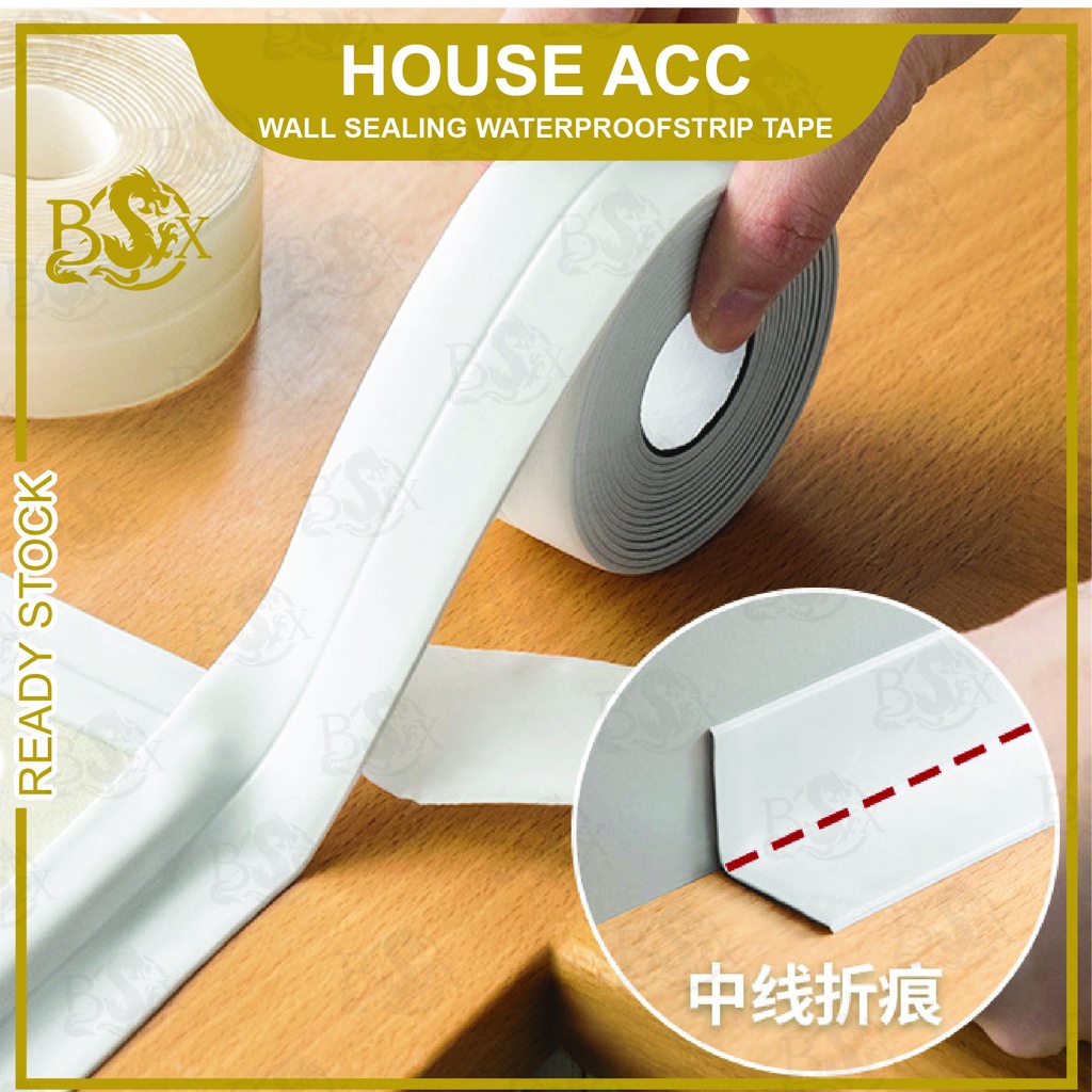 PVC Bathroom Kitchen Shower Sink Bath Sealing Strip Tape Self Adhesive Waterproof Wall Sticker