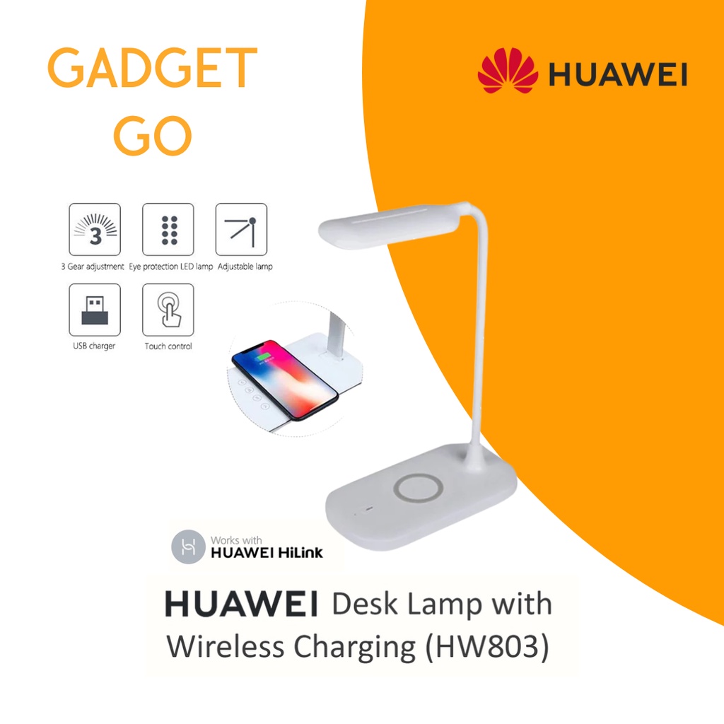 Huawei Desk Lamp w Wireless Charging l 1 Years Warranty l 3 Colour