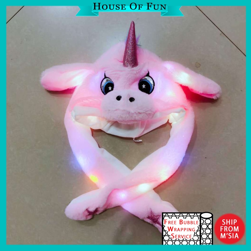 TikTok Bunny Hat Unicorn Hair Band Cute Rabbit Ear Cap Topi Kelinci
