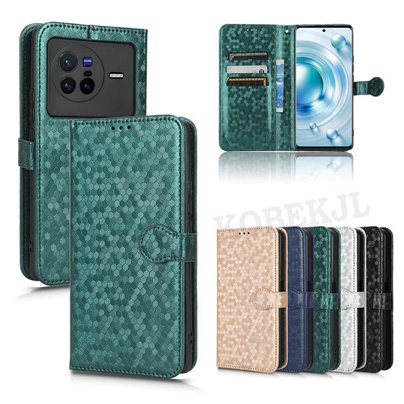 GOKEN Cover Portafoglio Per Vivo X80 Pro | Custodia Flip In Pelle Con Slot E Supporto, Rilievo, Oro Rosa