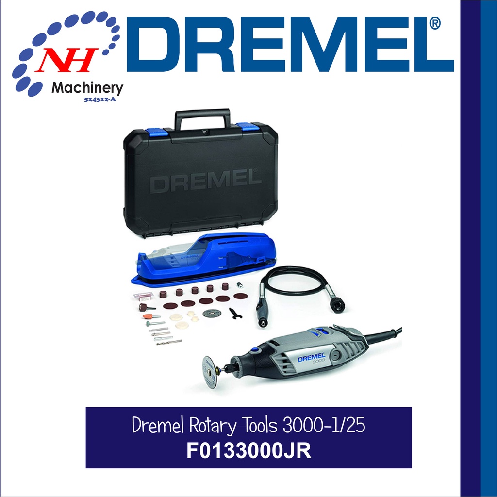 Dremel 3000 1/25 Rotary Tool, Flex Shaft with 25 Accessories