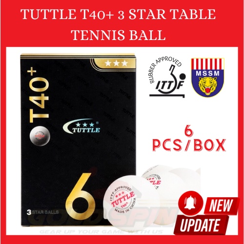 TUTTLE T40+ 3 STAR ITTF APPROVED TABLE TENNIS BALL PROFESSIONAL GAMES