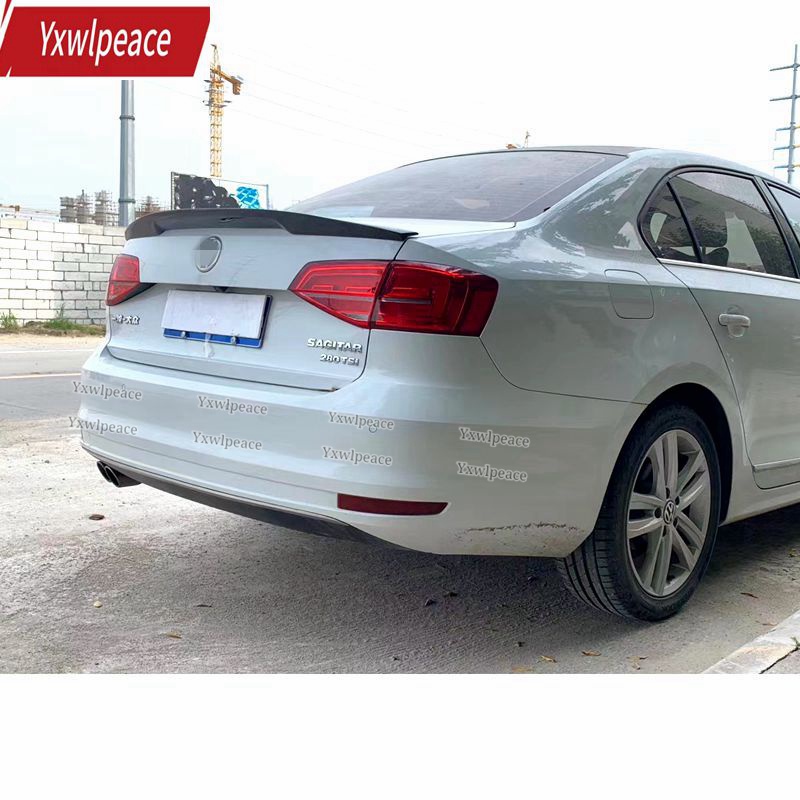 VW Jetta MK6 Carbon Fiber Trunk Spoiler – V-Style For 2011-2018 Sedan