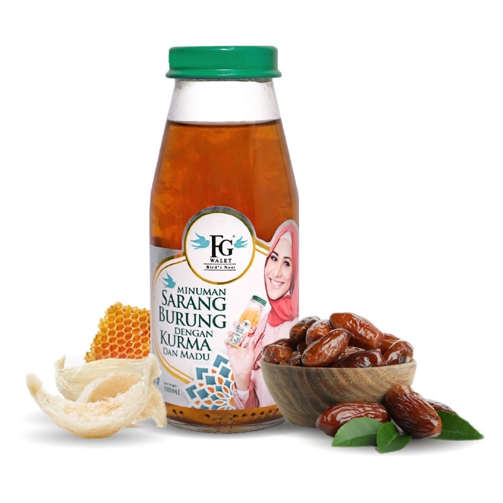 FG WALET Premium Collagen Plus Bird's Nest Drink (Kurma & Madu) [ FGWALET by Fouziah Gous