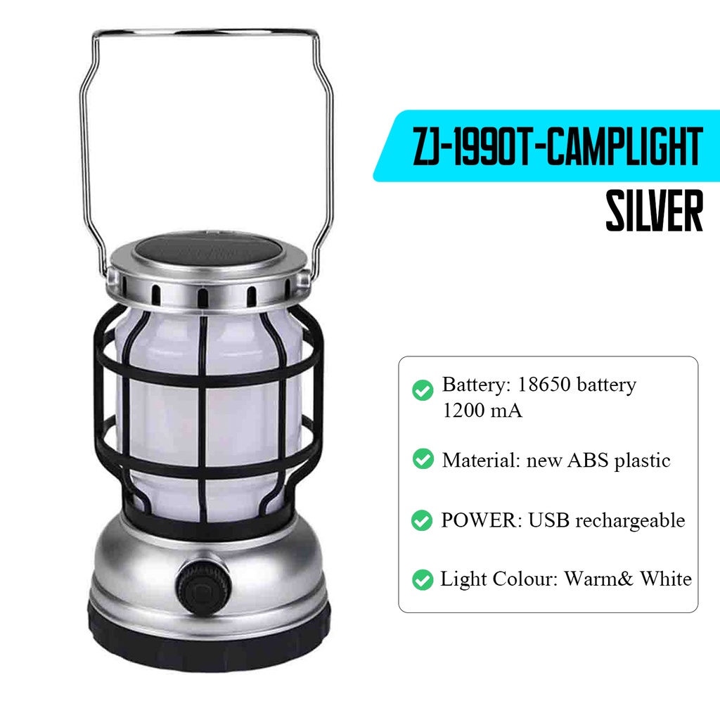 SH5800T Rechargeable 3 in 1 Solar Ultra Bright 6 LED Camping Tent