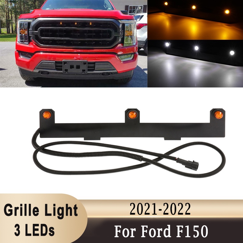 Car Front Grille LED Lights w/ Wire Harness for Ford F150 20212022