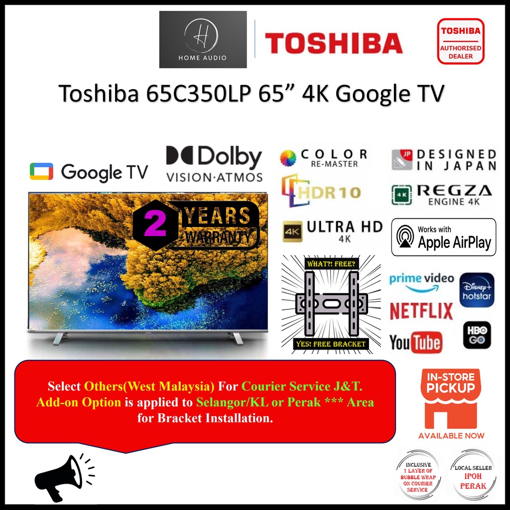 Toshiba TV 4K UHD Google TV 65 Inch 4K LED TV C350 Series - 65C350LP ...