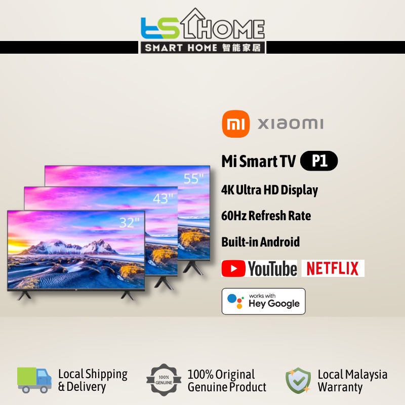 Xiaomi Mi Tv P1 32 Televisor Smart Tv 32 Hd Ready Android Tv™ con