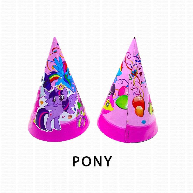 Kids Happy Birthday Party Hat Super Heroes Unicorn Spider Princess