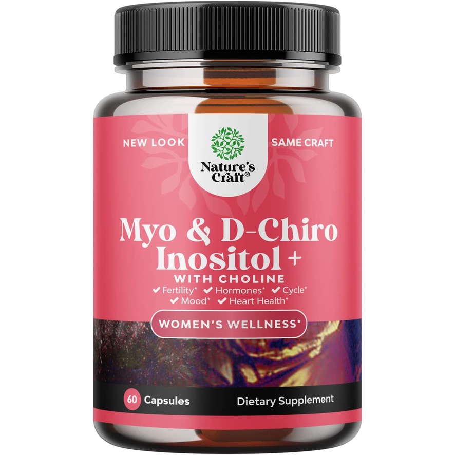 Natures Craft MyoInositol & DChiro Inositol 60 Capsules Choline