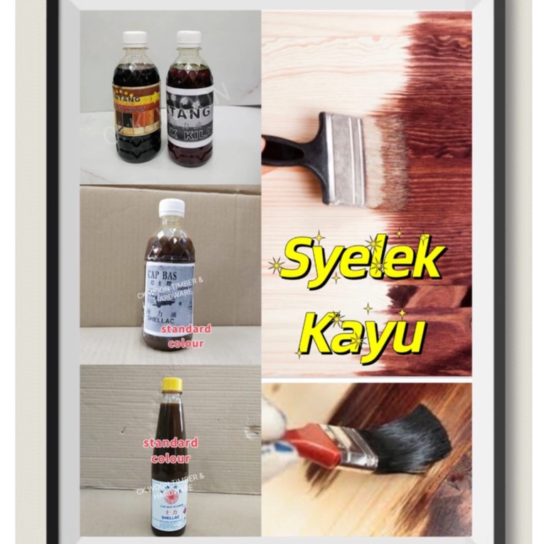**CLEAR STOCK** (BINTANG/BAS/SUNFLOWER) Wood Varnish Wood Shellac