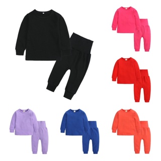 Children's Thermal Underwear Set, Cotton Sweater, Heattech Long Johns,  Teenagers 5-Year-Old Children, Middle and Big Children