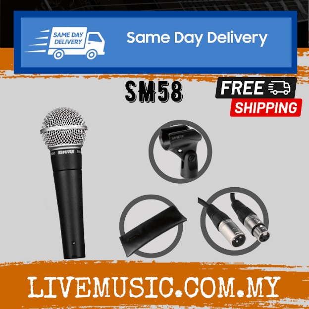 Shure SM58 Handheld Dynamic Vocal Microphone (SM58/SM 58) Shopee